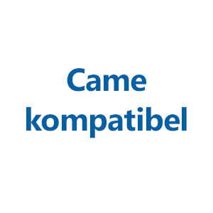 Weiße Fläche mit dem Text "Came kompatibel"