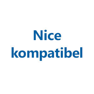 Weiße Fläche mit dem Text "Nice kompatibel"