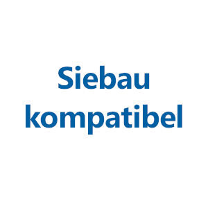 Weiße Fläche mit dem Text "Siebau kompatibel"