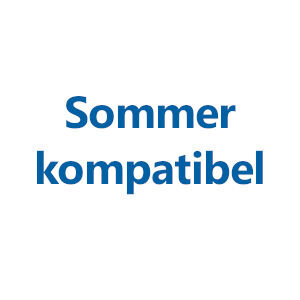 Weiße Fläche mit dem Text "Sommer kompatibel"