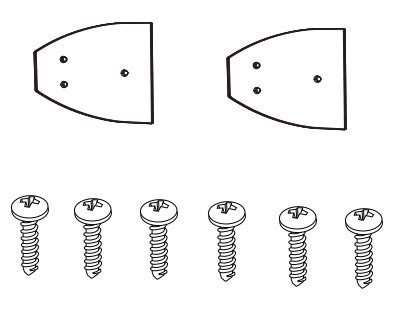 Halterung Endkappe mit Dichtung und Schrauben Vordach B1400