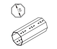 b-ware Schartec verstärkte Rollladenwelle SW60 1,5m lang