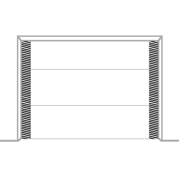 Schartec Zargenverkleidung 2000 mm in weiß für Pro-Line Sektionaltor beidseitig