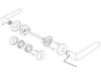 4 Stk. Edelstahl Türklinken Dalia Gun Grey