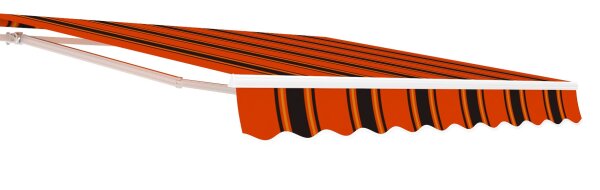 Markisenstoff 295 x 250 orange-schwarz für Markise M1100