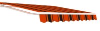 Markisenstoff 295 x 250 orange-schwarz für Markise...