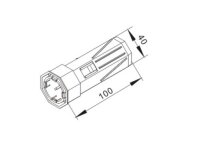 Schartec Rollladen Walzenkapsel SW40 für 28 mm Kugellagereinsatz