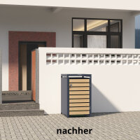 Schartec Mülltonnenbox Holz Design SMB1-1