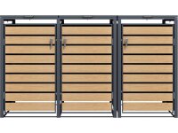 Schartec Mülltonnenbox Holz Design SMB1-3