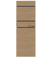 Schartec Holz Design Standbriefkasten mit Zeitungsfach SPB-11