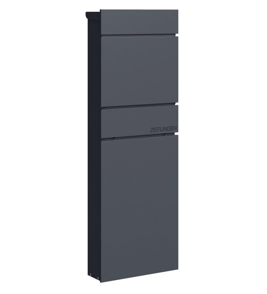 Schartec Design Standbriefkasten mit Zeitungsfach SPB-12