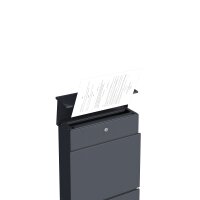 Schartec Design Standbriefkasten mit Zeitungsfach SPB-12