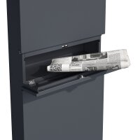 Schartec Design Standbriefkasten mit Zeitungsfach SPB-12