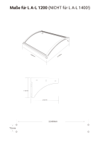 Schartec Aluminium-Vordach L A-L mit LED-Beleuchtung