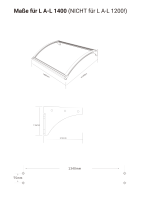 Schartec Aluminium-Vordach L A-L mit LED-Beleuchtung