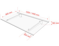 Schartec Aluminium-Vordach T1200 / T1400